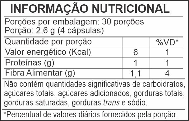 Informação Nutricional - FIOX